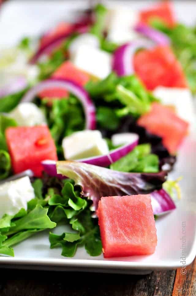 watermelon salad with watermelon vinaigrette recipe - Article 1